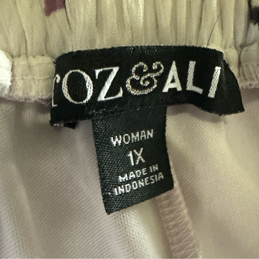 Roz & Ali Floral Maxi Skirt in Purple and White - Picture 6 of 6